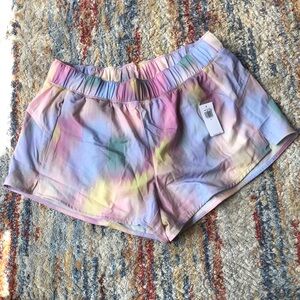 Old Navy Athletic Shorts in Pink and Blue Tie-Dye